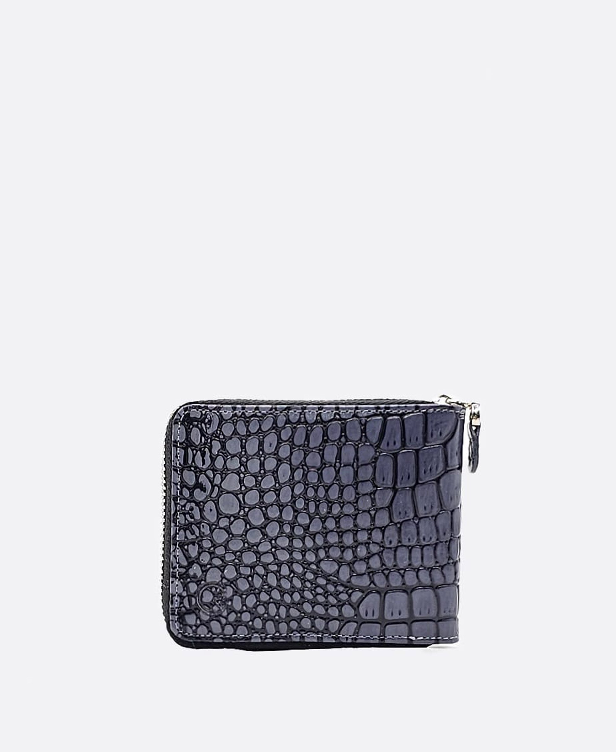 جا کارتی 350 شناسه 2505 چرم طبیعی طوسی کروکودیل