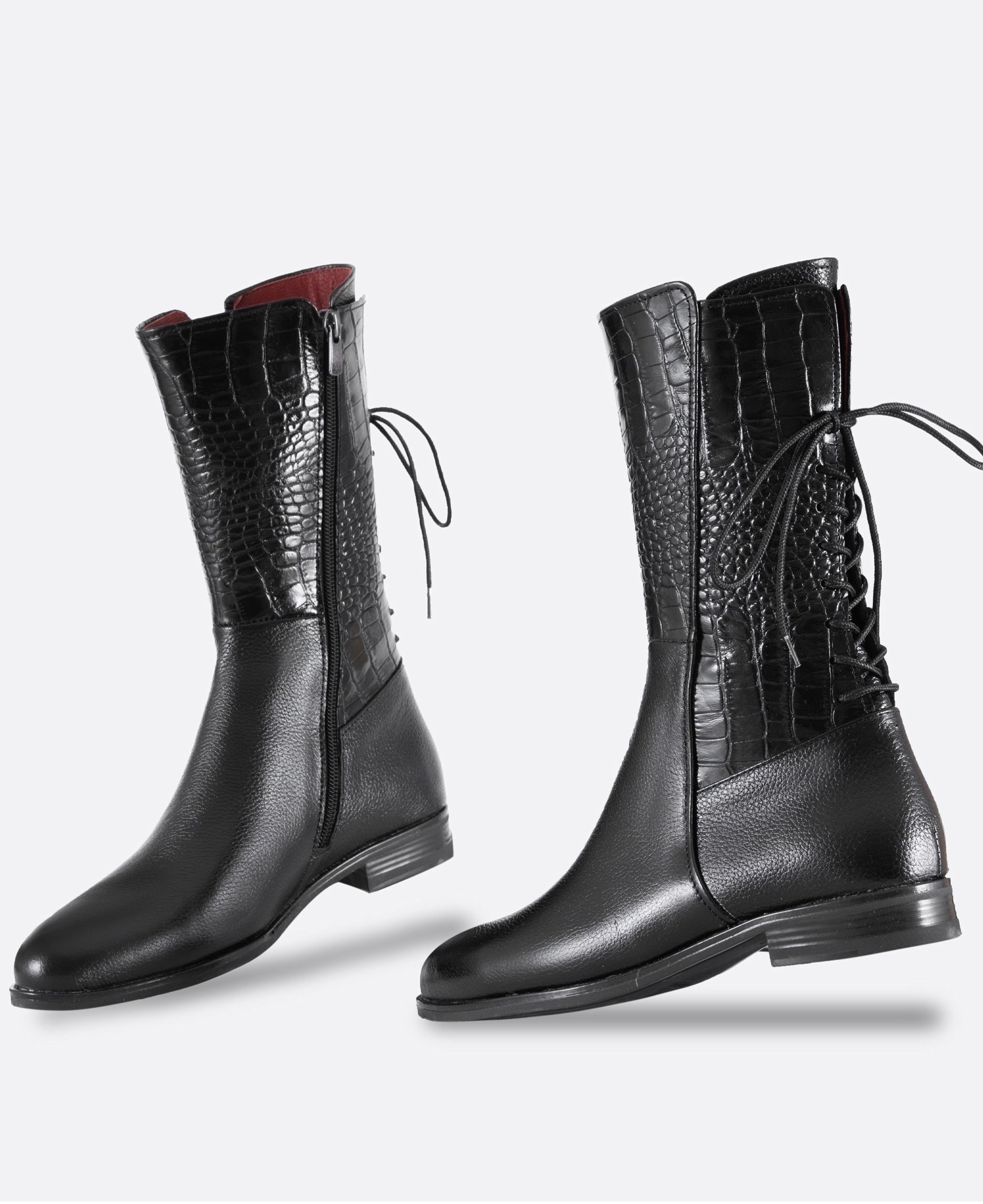 نیم بوت زنانه 1421 شناسه 6116 چرم طبیعی